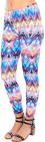 Clothes Envy Soft Stretch Print Leggings Mural Yoga Active One Size Comfy Cute