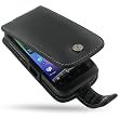 PDair - Handgefertigtes Lederetui - Leder Flip Case - Schwarz - f�r HTC Desire S