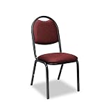 Virco Products - Virco - Fabric Upholstered Stacking Chair, 18 x 22 x 35-1/2h, Ruby, 4/Carton - Sold As 1 Carton - Stylish back adds flair to any room. - Tubular steel frame with h-brace and additional cross member for added support. - Plastic stack bumpers.