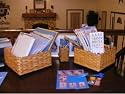 Lazy Susan Scrapbook Organizer Basket - Amish Handcrafted