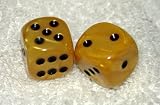 Butterscotch Marbled Dice Pair