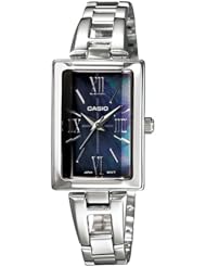 Casio Womens Core LTP1341D-1A Silver Stainless-Steel Quartz Watch with Mother-Of-Pearl Dial