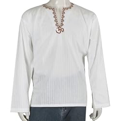 Mens Embroidered Kurta Casual Cotton Shirt India Chest 40 inches (gsk582)