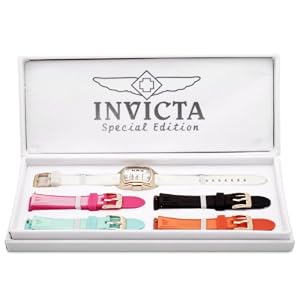 Invicta Women’s 0574 Lupah Collection Gold-Tone Stainless Steel Interchangeable Strap Watch Set