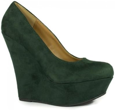 Delicious MEROZ High Platform Round Toe Wedge Shoe