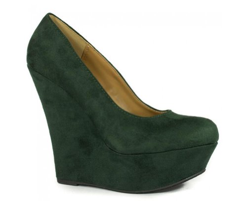 Delicious MEROZ High Platform Round Toe Wedge Shoe