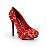 Sexy Studded Platform High Heel Stiletto Pump Red