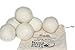 Wool Dryer Balls 6 Pack XL. Organic Reusable Fabric Softener for Laundry. Reduce Pet Hair, Wrinkles & Static Cling. Natural Chemical Free Handmade Felted Wool. Scent With Your favorite Essential Oils.