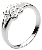 Heritage Sterling Silver Celtic Ring Lovers Heart