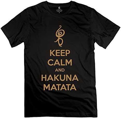 Baixin Men's Keep Calm And Hakuna Matata T Shirts XL