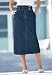 Jessica London Plus Size Button Detail Stretch Skirt