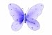 Hanging Butterfly 5" Small Purple Nylon Butterfly with Sequins and Glitter for Baby Nursery Bedroom, Girls Room Ceiling Wall Décor, Wedding Birthday Party, Baby Bridal Shower Butterfly Decoration