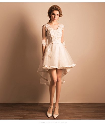 (チェリーレッド) CherryRed レディース ショートドレス 姫系ドレス 演奏会花柄 発表会 花嫁ドレス パーティー ステージ 演奏会花柄 ホワイト