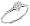 Heart Diamond Ring Anniversary Band 10k White Gold (0.07 Carat), Size 5