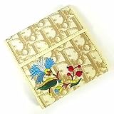 (クリスチャンディオール)Christian Dior トロッター 刺繍入り三つ折り財布 CFE43008 M102 ホワイトXベージュ 並行輸入品 Christian Dior 三つ折り財布