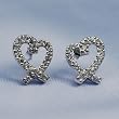 Sterling Tiffany Style Heart Earrings Sterling Tiffany Style Heart Earrings