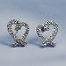Sterling Tiffany Style Heart Earrings