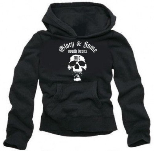 Coole-Fun-T-Shirts Sweatshirt Glory & Fame NYC - south bronx - Hoodie, schwarz/wei&szlig;, XS, N Preisvergleich