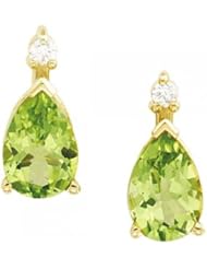 Peridot & Diamond Earrings