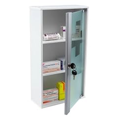 Medizinschrank Medikamentenschrank Arzneischrank Apothekerschrank mit Schloss aus MDF-Holz