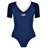 TYR Womens Gym Dance Leotard Body Suit - Navy