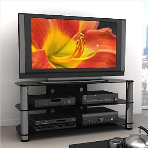 Sonax NY-9424 Metal and Glass TV Stand for 42 - 58 Flat Panel HD TV's by