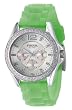 Fossil #ES2523 Women's Multi Function Glitz Green Silicone Strap Watch