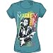 Bob Marley - Wailers Lively Womens T-Shirt in Sea Blue
