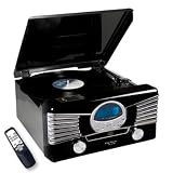 Clip Sonic CH1018E Chaine hifi avec Tourne-disque stéréo Port USB Noir