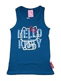 Sanrio Hello Kitty Logo Blue * RIBBED * Tank Top For Tweens, M = 8