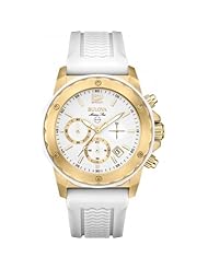Bulova 98M117 Ladies Marine Star White Chronograph Watch