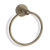 Solid Brass Decorative Towel Ring Matte Black. NIB!
