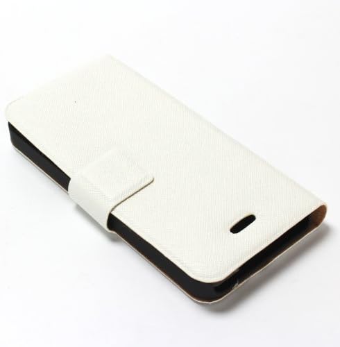 CellTac iPhone 5 Case: New Fashion Design Folio Stand Synthetic Leather Wallet Case With Magnetic Closure for iPhone 5/5S (Matte Wrinkle White)