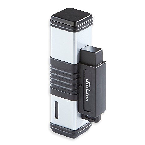 JetLine-New-York-Triple-Torch-Flame-Lighter-Chrome-Black