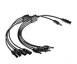 ソーラー パネル 用 MC4 コネクタ スパナ 太陽光 発電 (黒 MC 4 型 4分岐 コネクター)