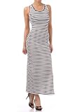 Women's Long Racer Back Striped Dress
