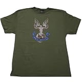 MICROSOFT X-BOX HALO: UNSCDF BLUE SCROLL Military Green Fine Woven Tee Licensed