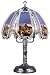 23.5h Glass Tractor Theme Black Chrome Base Touch Lamp