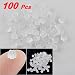 100 Pcs Clear White Soft Plastic Flower Shape Earrings Back Stoppers