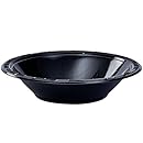 Hanna K. Signature Collection 50 Count Plastic Bowl, 12-Ounce, Black