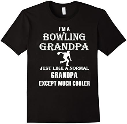 Men's I'm A Bowling Grandpa Funny T Shirt XL Black
