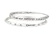 Bracelet - B294 - Bangle Style 2 Pc Set - Inscribed with "Count Your Blessings Instead of your Crosses, Count Your Gains Instead of your Losses, Count Your Smiles Instead of Your Tears, Count Your Courage Instead of Your Fears, Count Your Health Instead of Your Wealth, Love Thy Neighbor as Much as Yourself" ~ Silver Tone Metal
