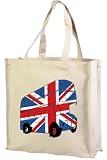 Best of British, London Bus Union Jack Cotton shopping bag cream