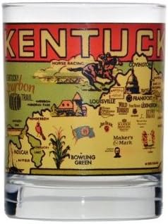 Kentucky Bourbon Trail Retro Rocks Glass