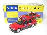 Review Vanguards VA09902 / Ford Sierra Sapphire GLS (Met Police Diplomatic Protection Group) in Red (1:43 scale) Diecast Model Car