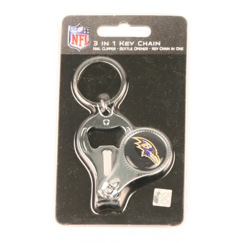 Baltimore Ravens 3-in-1 Key Chain / Bottle Opener / Nail Clipper