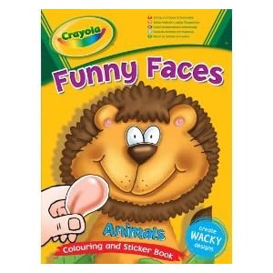 Funny Faces Sticker Book on Funny Faces Animals Colouring And Sticker ...