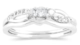 0.25 CTW Diamond Bridal Set in 10K White Gold