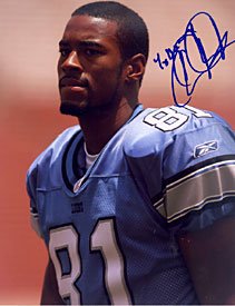 Calvin Johnson Autographed / Signed Football 8x10 Photo