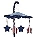 Sweet Jojo Designs Red, White & Blue Vintage Aviator Musical Baby Crib Mobile